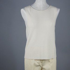Talbots Wool Tank Top Sz LG Light Yellow